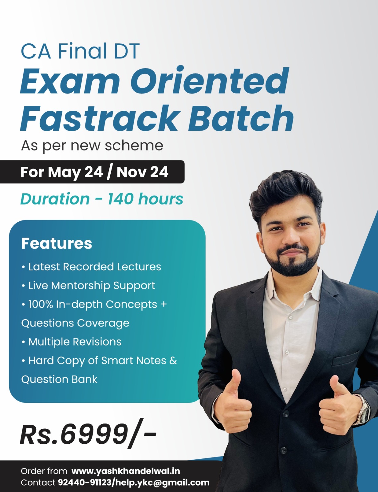 CA Final DT - Exam Oriented Fastrack Batch for May / Nov 24